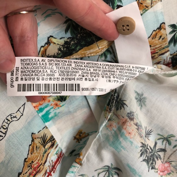 Zara palm tree shirt - Picture 3 of 8